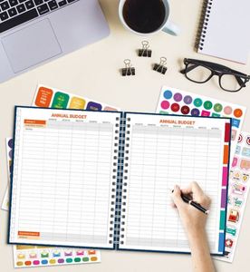 Organizador de Facturas Mensuales con Impresión Grande, Planificador con Cubierta de Papel Premium para Control de Presupuesto y Ahorros, con Pegatinas de Regalo - Product Image 2
