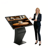 Kiosque tactile interactif à écran horizontal pour système Android, support au sol, utilisation en magasin de détail et en ascenseur, IP65