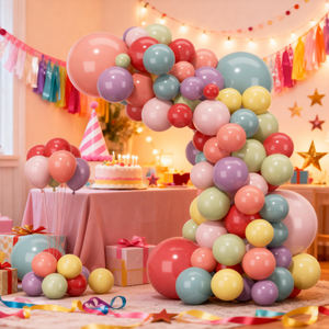 100 ballons en latex mat de 5 pouces, épais, écologiques, couleurs personnalisées pour les décorations de fête d'anniversaire et de Thanksgiving - Product Image 5