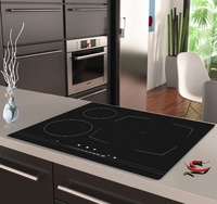 Plaque chauffante à induction d'usine chinoise, 3 foyers, cuisinière à induction intelligente Tuya, contrôle tactile par capteur pour un usage domestique