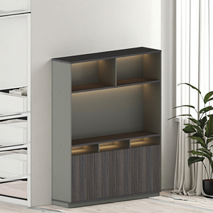 Văn phòng điều hành thiết kế tùy chỉnh Modular đồ nội thất bằng gỗ văn phòng đèn LED và lưu trữ tập tin tủ - Product Image 2