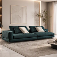 Canapé d'angle modulaire en cuir artificiel en forme de L YUANCHANG, pieds en acier inoxydable noir, canapé d'angle moderne pour entrepôt et villa