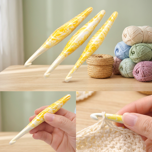 Custom Made Vibrant Handcrafted Resin <b>Crochet</b> <b>Hooks</b>-Durable Simple Design Portable & Unique for Every Project - Product Image 3