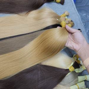 Style naturel droit soyeux de vague de corps de prolongements de cheveux en vrac de cheveux vierges-doux, lisse et durable - Product Image 1