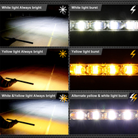 Barre lumineuse LED simple rangée 6D 8 14 20 pouces, feux de travail, phares antibrouillard tout-terrain, stroboscope 12V, lumière bicolore blanc-jaune, pour camion, SUV, VTT, 4x4