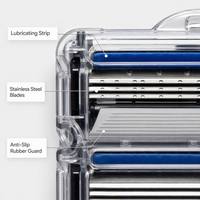 Têtes de rasoir personnalisées avec logo, lames à 5 couches, cartouches de rasage compatibles, recharges OEM ODM, fabricant, vente en gros