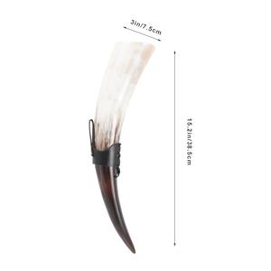 Jarra de Cerveza Decorativa Retro con Forma de Cuerno de Buey Amarillo, Portátil, Ideal para Fiestas en Casa, Obra de Arte para Beber - Product Image 1