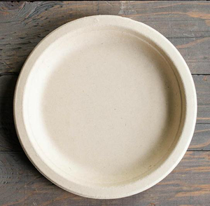 Plato de plástico desechable para caña de azúcar, bandeja de comida compostable biodegradable, estilo americano redondo pulido para obsequios - Product Image 4