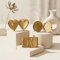 Petits pendentifs transfrontaliers, accessoires vestimentaires pour le commerce extérieur, breloques de collier, sangles de téléphone, porte-clés, pendentifs de sac - Cœur en cuivre