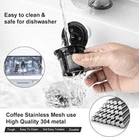 4 packs de filtres à café réutilisables en acier inoxydable pour les machines Keurig 1.0 ou 2.0