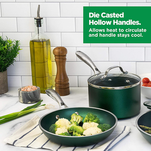 Juego de 10 Ollas de Cocina con Tapas de Vidrio, Asas de Acero Inoxidable, Aptas para Lavavajillas y Horno, para Estufas de Gas e Inducción - Product Image 4