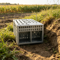 Piège à souris en métal galvanisé, cage à double porte pour attraper les rats vivants, piège à rongeurs réutilisable pour la ferme, le champ et le jardin