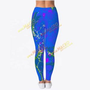 Cool sérigraphie respirant Yoga Leggings Polyester Spandex Skinny Fit Floral Gym Fitness femmes ensemble - Product Image 6