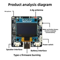 Kit Robot IA ESP32-C3 avec carte de développement et haut-parleur à commande vocale, alimenté par les grands modèles DeepSeek DouBao et Qwen