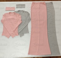 Y2K Maxi Lounge pour femmes robes côtelées en coton personnalisées Lounge jupe deux pièces ensemble vêtements d'hiver pour femmes