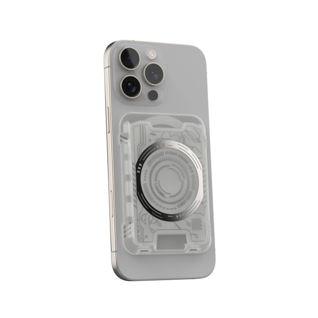 New Design TPU Magnetic Cyber Style White+Black Wallet Phone Case Card Holder Shockproof Anti-Lost Features for Mobile Phones