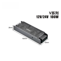 Transformateur LED certifié CE, mince, 220V AC, 24V, 12V, 60W, 100W, 150W, 200W, 300W, 500W, 50Hz, 30A, 110V, 15A