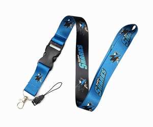 Venta al por mayor EE. UU. NH Major League Hockey Club Permiso <span class=keywords><strong>DE</strong></span> <span class=keywords><strong>TRABAJO</strong></span> Cordón Deportes Poliéster Cordones largos para teléfonos móviles - Product Image 3