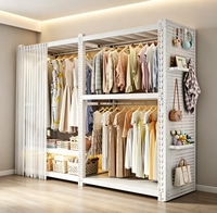 Nouvelle armoire anti-poussière très vendue, écologique et antirouille, grande capacité pour chambre à coucher