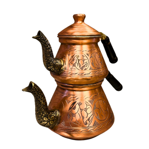 Copper Carved Seljuk <b>Teapot</b> - Product Image 2