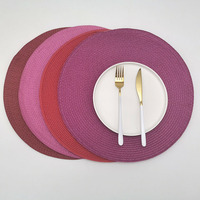 Napperon pp bouclier thermique tissé à la main sous-verre de lavage de rechange tapis de table décoratif option multicolore