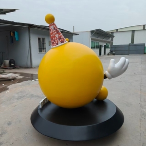 Palloni Giganti Personalizzabili in Fibra di Vetro a Forma di Emoji (Ridenti, Piangenti, Arrabbiati, Felici) <span class=keywords><strong>per</strong></span> Decorazioni di Parchi, Luna Park, Feste e Vacanze - Product Image 2
