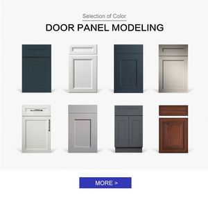 Conception de cuisine classique sur mesure, cuisine moderne de luxe sur mesure, armoires de cuisine modulaires droites complètes en noir mat avec îlot - Product Image 6