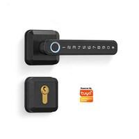 Comercial Tuya TTlock App Control remoto Palanca inteligente Manija Bloqueo Tarjeta de huellas dactilares Código Clave Control DE ACCESO Cerradura inteligente