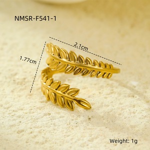 New Trendy Stainless Steel 18k Gold Heart Flower Waterproof <strong>Open</strong> Adjustable Non Tarnish Finger <strong>Ring</strong> Women - Product Image 6