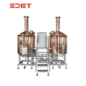 Luxury color copper 500l beer machine brewing equipment brewery plant kit for hotel pub