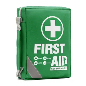 Neues General Medi Erste-Hilfe-Erste-Hilfe-Set in grüner Farbe mit medizinischem Notfall zubehör