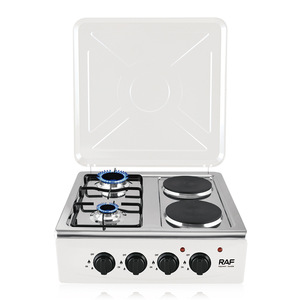 Estufa de Cocina de Acero Inoxidable de Doble <span class=keywords><strong>Gas</strong></span> y Doble Eléctrica, de Cuatro Quemadores y 2000W, para Instalación en <span class=keywords><strong>Encimera</strong></span>, Transfronteriza - Product Image 3