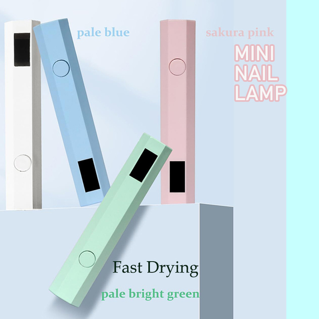 Portable UV LED Nail Lamp Handheld Mini Flashlight Pen for Gel Polish Quick Dry Cordless Nail Dryer Machine USB Power Supply