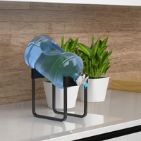Support de rangement pliable en métal robuste de type vertical pour bouteilles d'eau de 5 gallons, noir, pour utilisation en cuisine