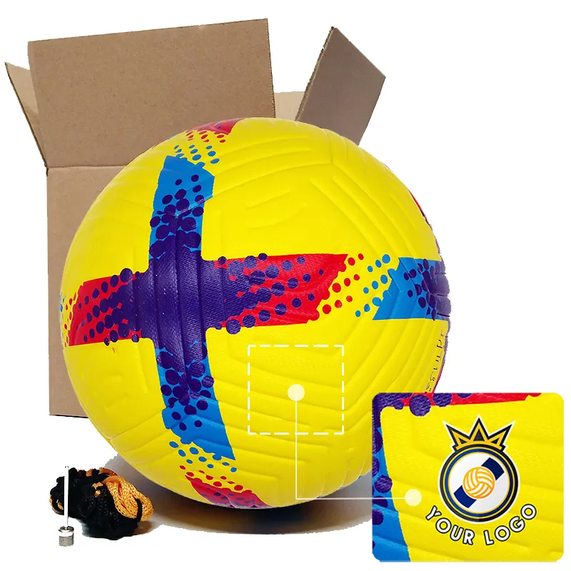 Personalized Custom LOGO Soccer Ball Size 4 Size 5 PU Seamless Match Training Football Balls Custom Club Team LOGO Ball