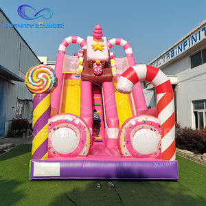 <span class=keywords><strong>2025</strong></span> mới Inflatable màu hồng kẹo nhà Inflatable Bouncer với trượt trong nhà hoặc ngoài trời Inflatable nhảy nhà với trượt - Product Image 1