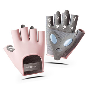 Guantes Deportivos de Medio Dedo para Verano, para Hombre y Mujer, de Seda de Hielo, con Protección Solar, Silicona Líquida, Absorción de Impactos, para Saltar la Cuerda y Gimnasio - Product Image 1