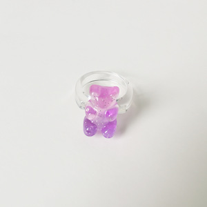 Nuovi Anelli in Acrilico Cartoon SC, <span class=keywords><strong>Anello</strong></span> Colorato a Forma di Orsetto, Grazioso <span class=keywords><strong>Anello</strong></span> in Resina Acrilica per Donne e Ragazze - Product Image 4