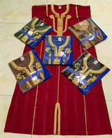 Vêtements islamiques Jubba Thobe en gros de l'usine CCY, robes brodées à manches courtes, longues robes musulmanes arabes, kaftan marocain pour hommes
