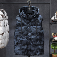 Logo personnalisé Vestes d'hiver sans manches à capuche pour hommes Gilet bouffant
