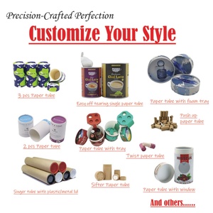 Biodegradable Round Paper Tube Packaging Custom High Quality Cylinder <b>Container</b> for Ice Cream Cone Candies Tea Cocoa Powder - Product Image 5