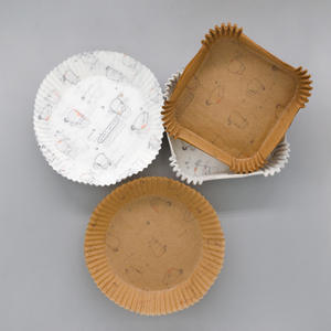 Bandeja de papel antiadherente WXL627 al por mayor, tapete de hornear desechable de 50 unidades, papel pergamino cuadrado de 16 cm y 20 cm para freidora de aire - Product Image 2