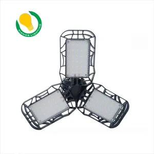 Trois feuilles déformable E26 E27 30W pale de ventilateur Led ampoule lumière Super lumineux LED plafonnier suspendu 360 Angle réglable