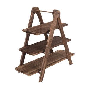 Cake rack, <b>kitchen</b> and hotel food tiered display rack, succulent and toy display rack, custom-made wooden three-tier <b>storage</b> - Product Image 5