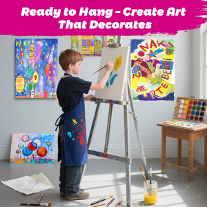 Lienzo Estirado para Pintar, 6 Tamaños <span class=keywords><strong>de</strong></span> 4x4 a 16x20, 100% Algodón con Semillas <span class=keywords><strong>de</strong></span> Algodón Naturales, Lienzo Artístico Libre <span class=keywords><strong>de</strong></span> Ácidos para Acrílico y Óleo - Product Image 6