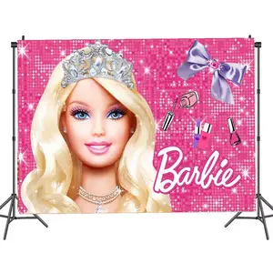 Decoraciones de fiesta de Barbie, adornos de pastel de niña con purpurina  rosa, adorno de CupCake de princesa para boda, cumpleaños, decoración de  Baby Shower, nuevo - AliExpress