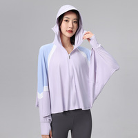 Veste de protection solaire en soie glacée pour femmes UPF50, anti-UV, manches longues, pour l'été, le cyclisme, manteau de protection solaire