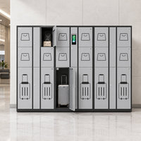 Armoire de rangement intelligente personnalisée pour les aires publiques des aéroports avec support OEM ODM et casier RFID à accès numérique