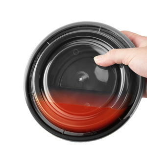 Lò vi sóng an toàn nhựa lưu trữ <span class=keywords><strong>container</strong></span> Vòng dùng một lần chuẩn bị thực phẩm <span class=keywords><strong>container</strong></span> với rò rỉ bằng chứng có nắp đậy - Product Image 1