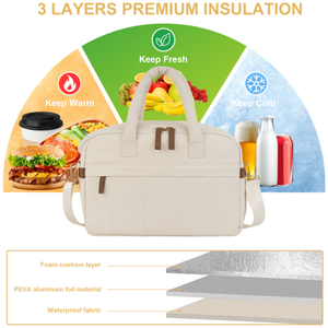 Kids-Bag-With-Lunch-Box-And-Water-Bottle Lunch Bag Mini Tote Teenage School Lunch Babgs Sac isotherme avec porte-gobelet - Product Image 2